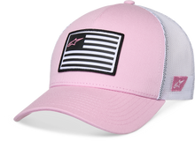 Flag Snapback Hat Pink/White