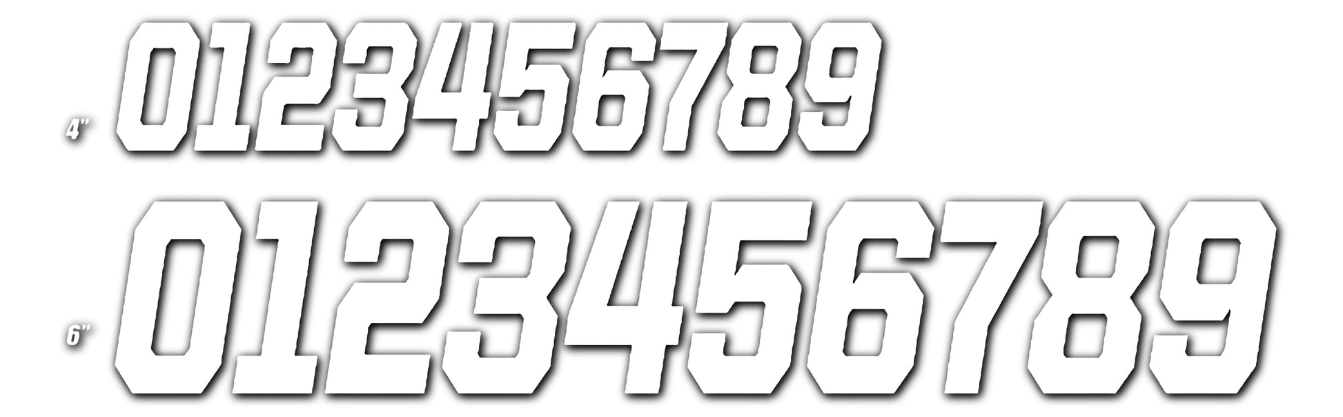 #8 White 6 Race Series 3/Pk
