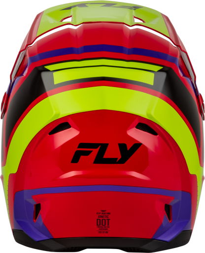 Youth Kinetic Scrap Helmet Red/Hi Vis/Purple/Black Ym