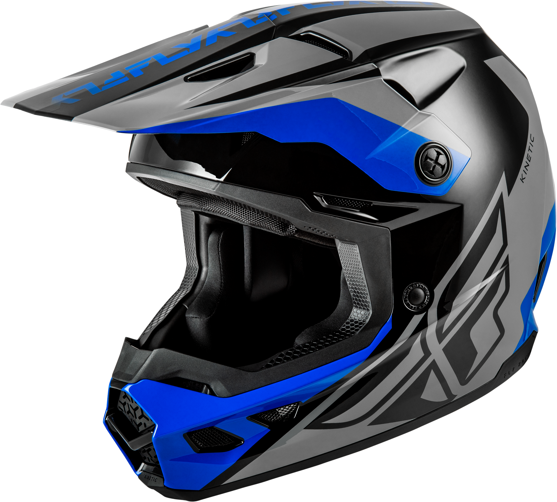 Kinetic Crest Helmet Grey/Black/Blue Xs