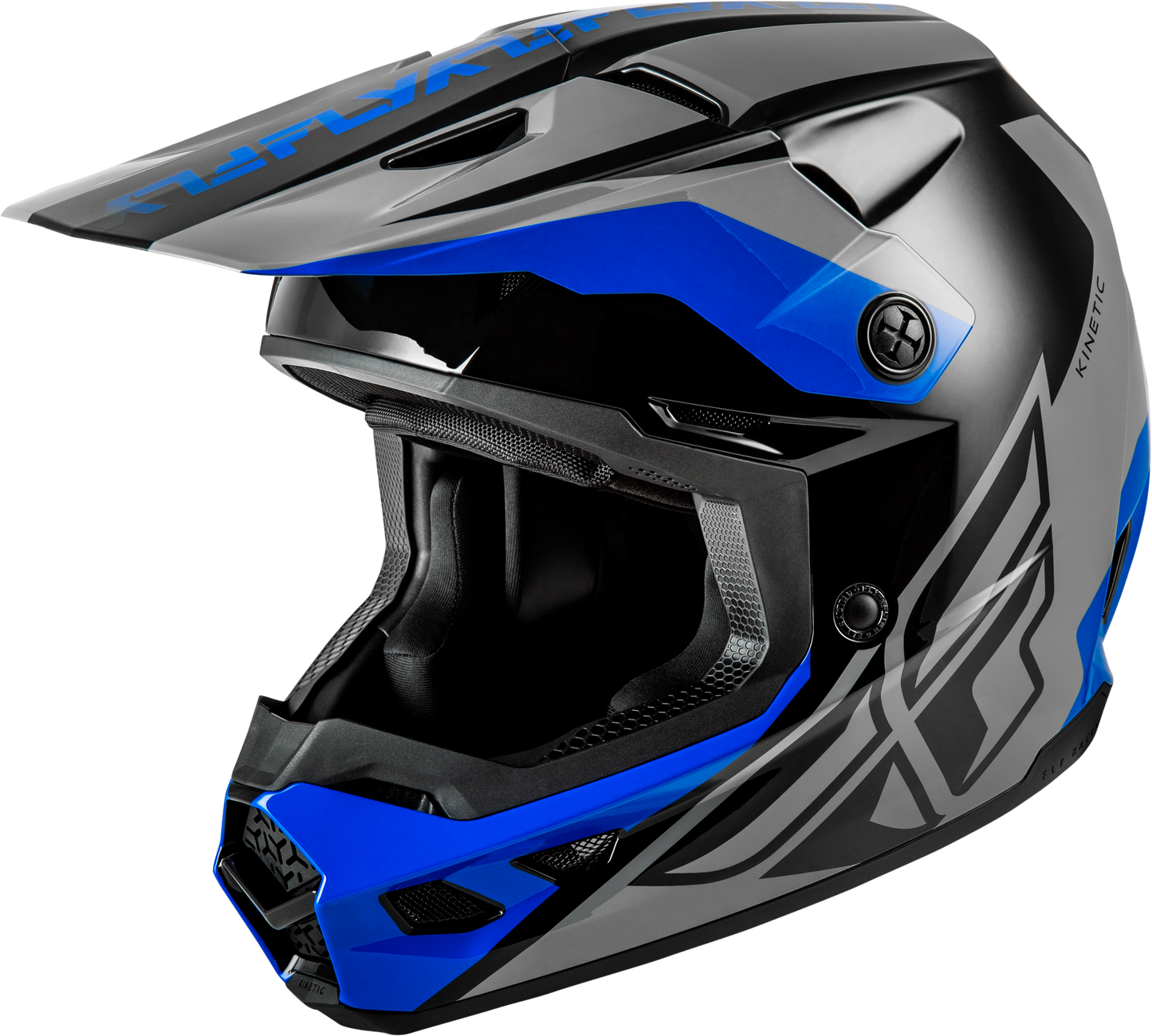Kinetic Crest Helmet Grey/Black/Blue Lg