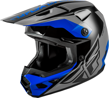 Kinetic Crest Helmet Grey/Black/Blue Lg