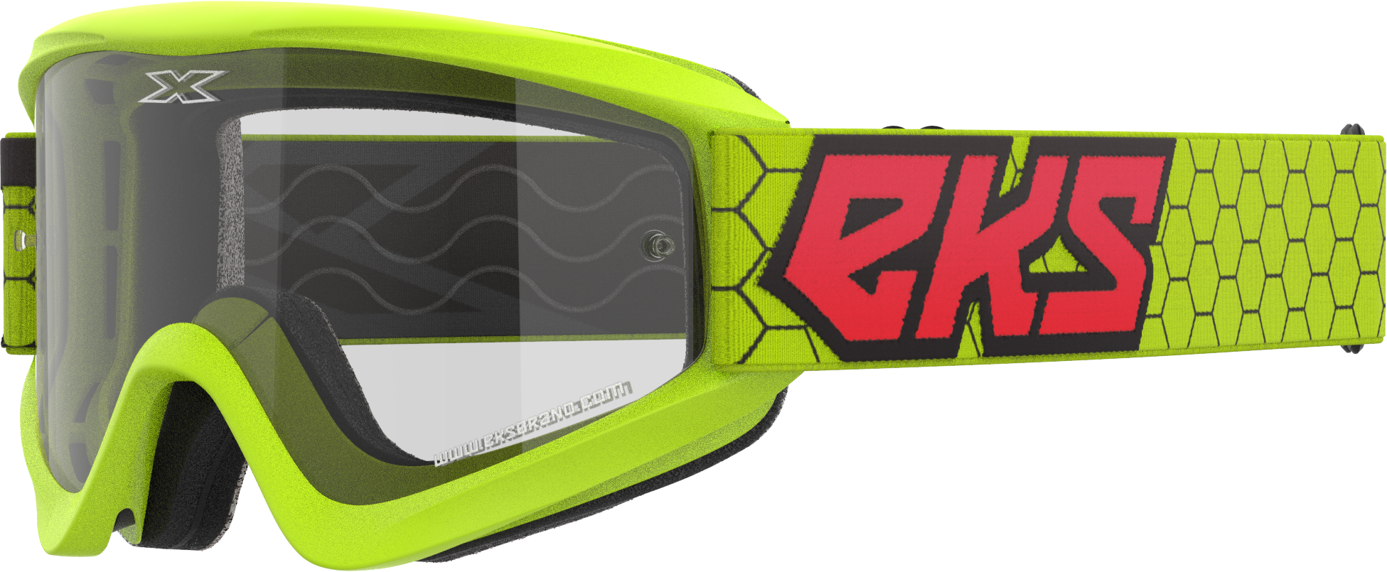 Flat Out Clear Goggle Flo Ylw/Black/Fire Red Clear
