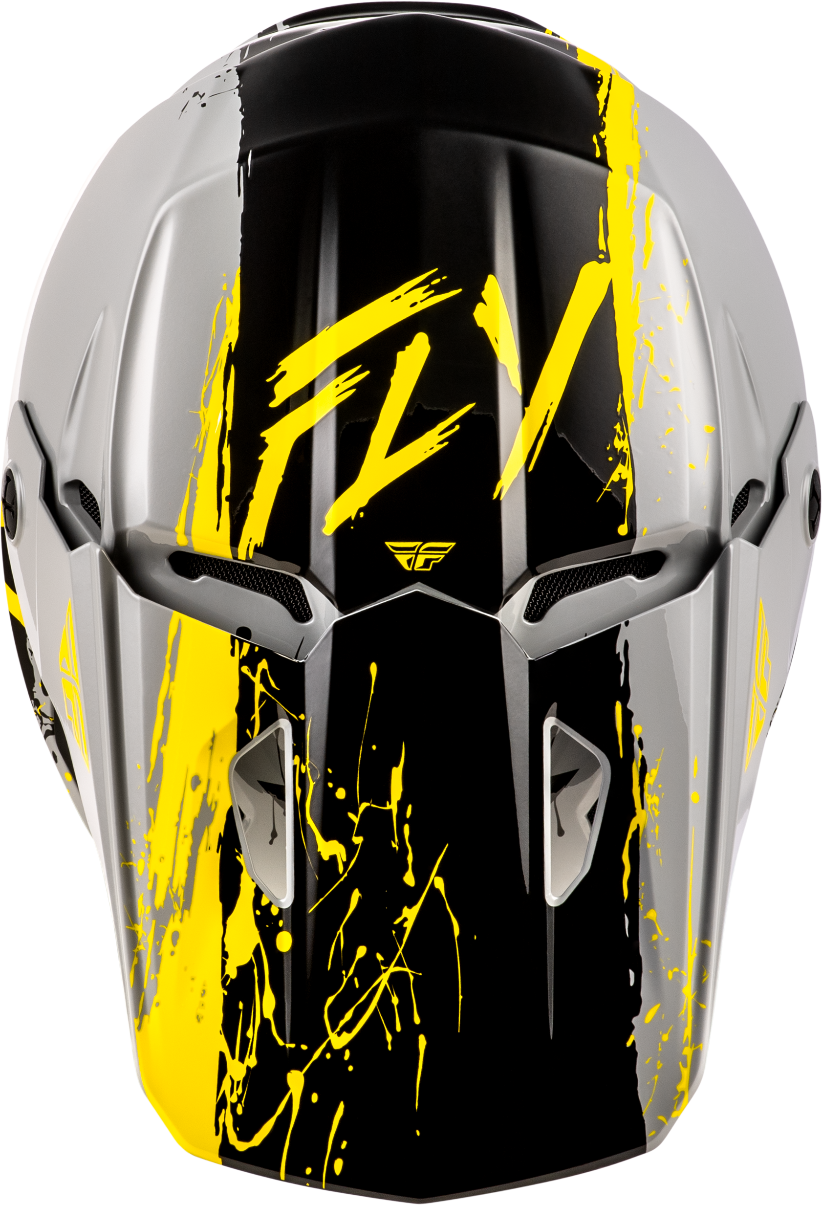 Youth Kinetic Drip Helmet Grey/Black/Yellow Ym