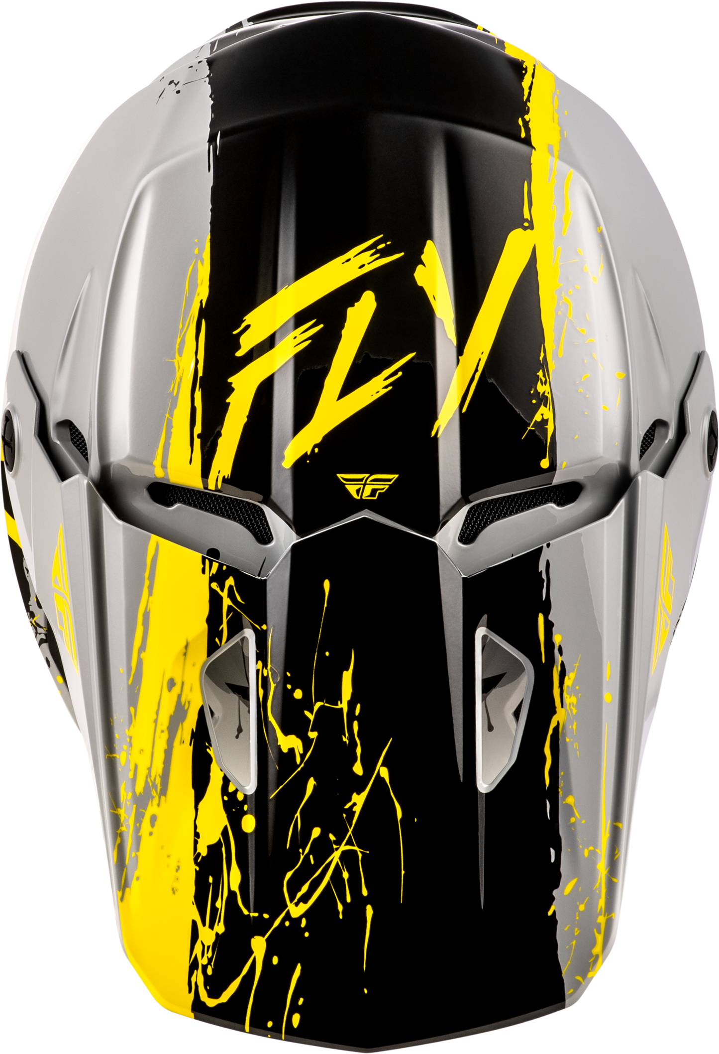 Youth Kinetic Drip Helmet Grey/Black/Yellow Ys