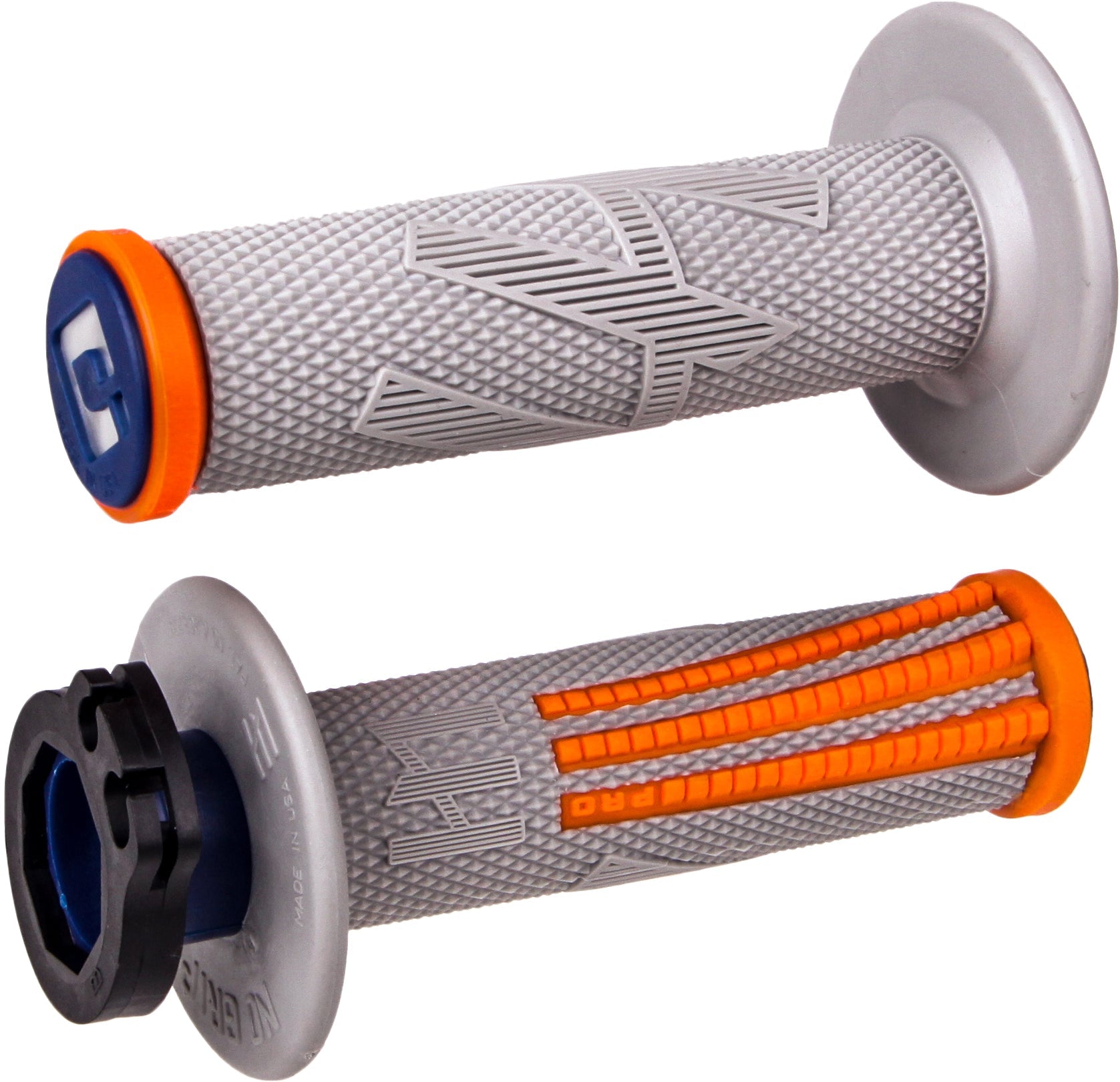 ODI Emig Pro V2 Lock On Grip - Grey/Orange