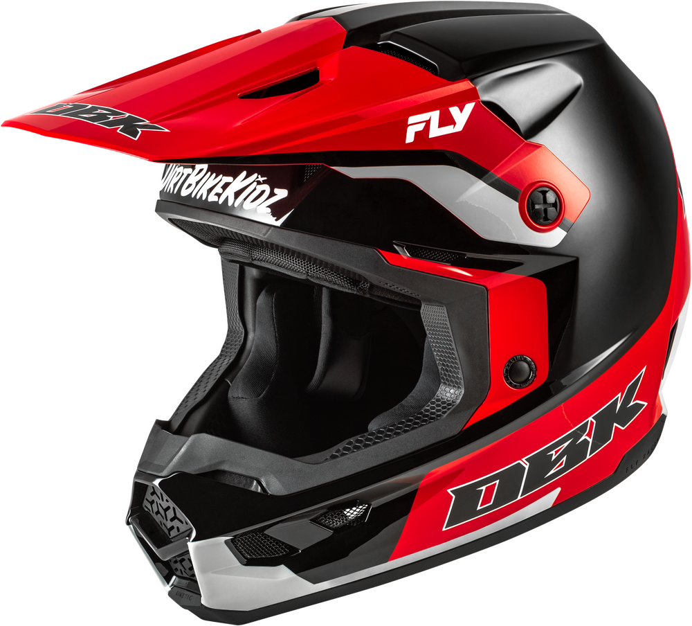 Fly Racing Kinetic DBK Helmet - Black/Red/Grey