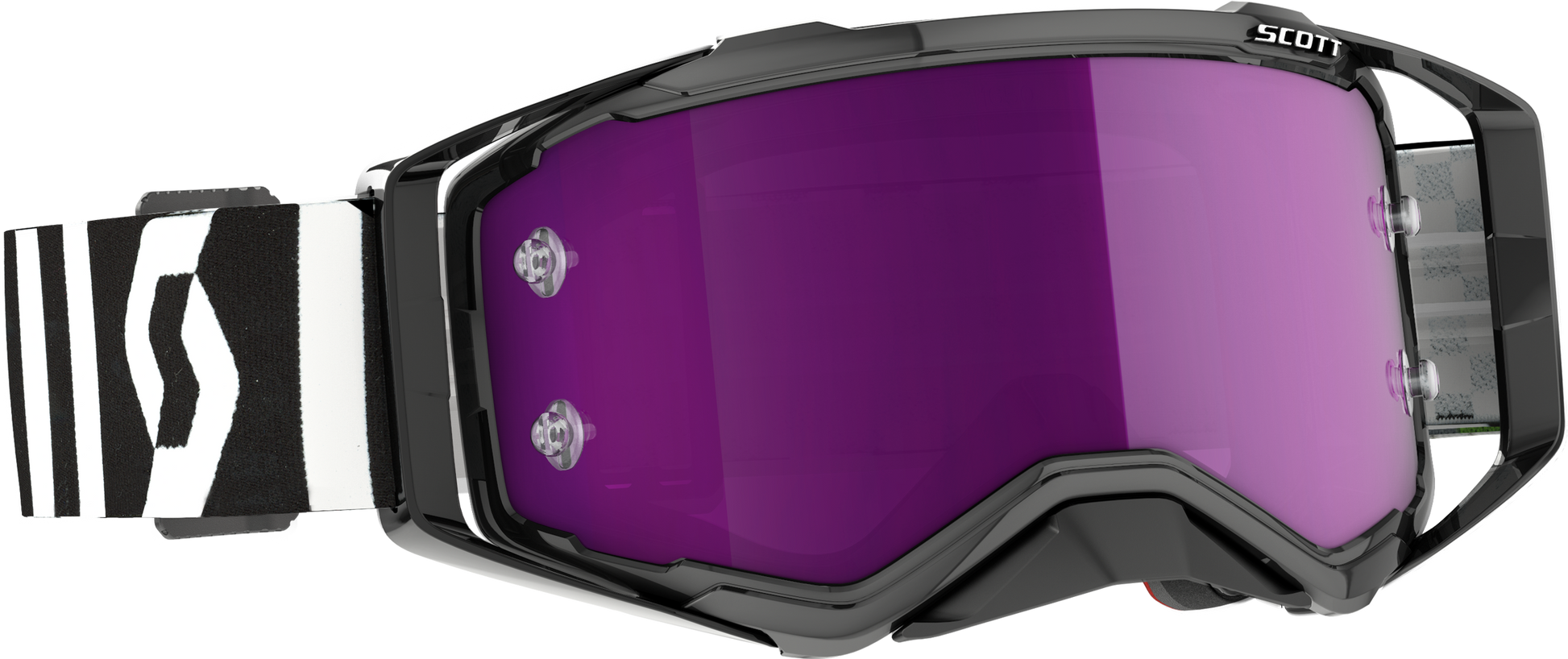 Prospect Racing Goggle Blk/ Wht Purple Chrome Works