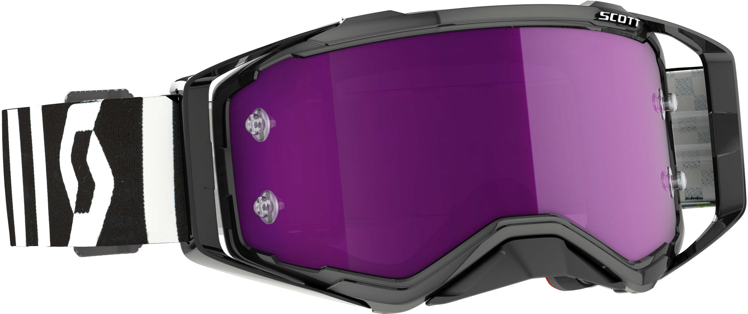 Prospect Racing Goggle Blk/ Wht Purple Chrome Works