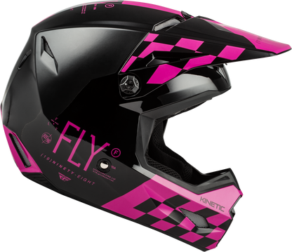 Yth Kinetic Lite Rival Helmet Gloss Black/Pink Ys