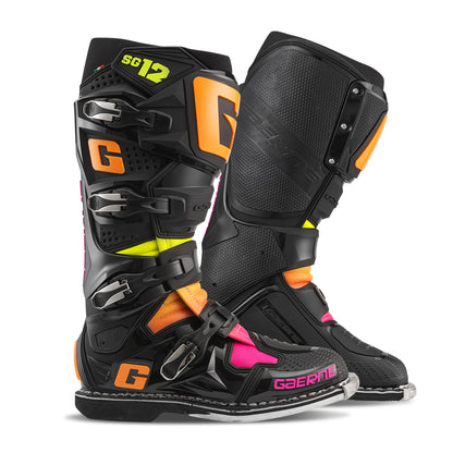 Sg12 Le Boots Black/Orange/Pink Sz 11