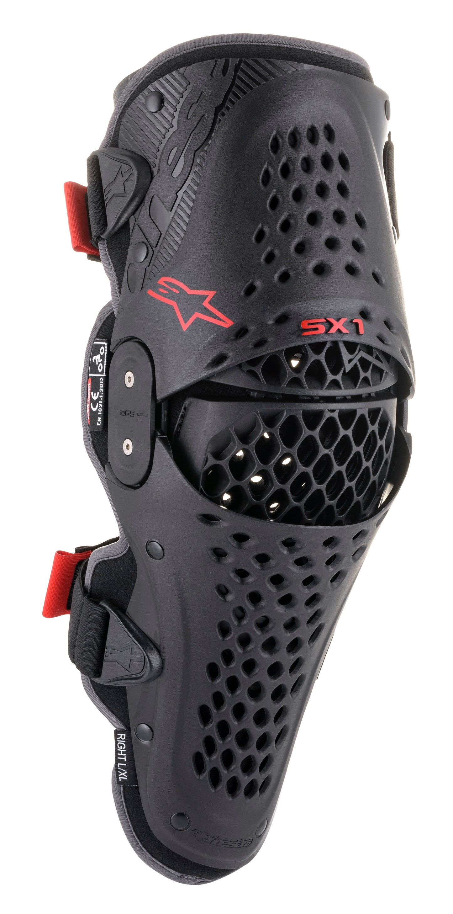 Sx 1 V2 Knee Protector Black/Red Sm/Md