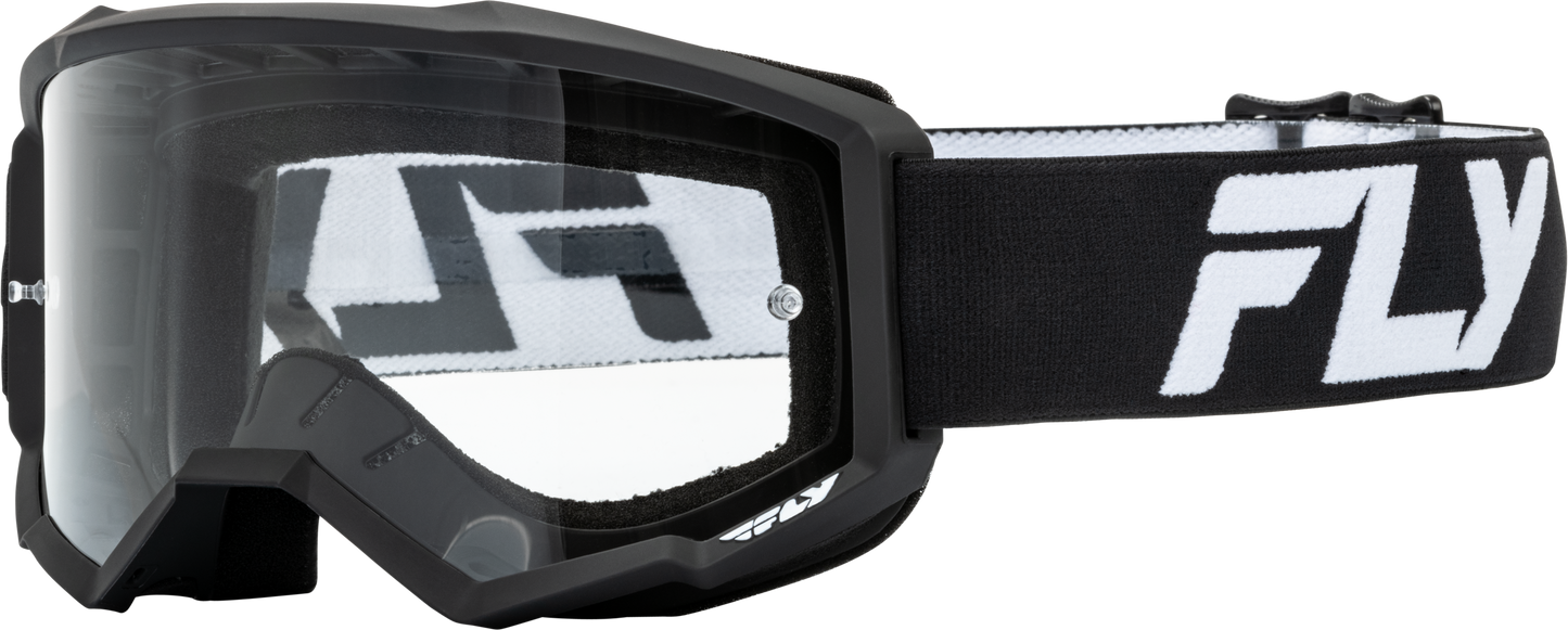 Youth Focus Goggle Black/White W/ Clear Lens