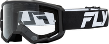 Youth Focus Goggle Black/White W/ Clear Lens