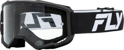 Youth Focus Goggle Black/White W/ Clear Lens