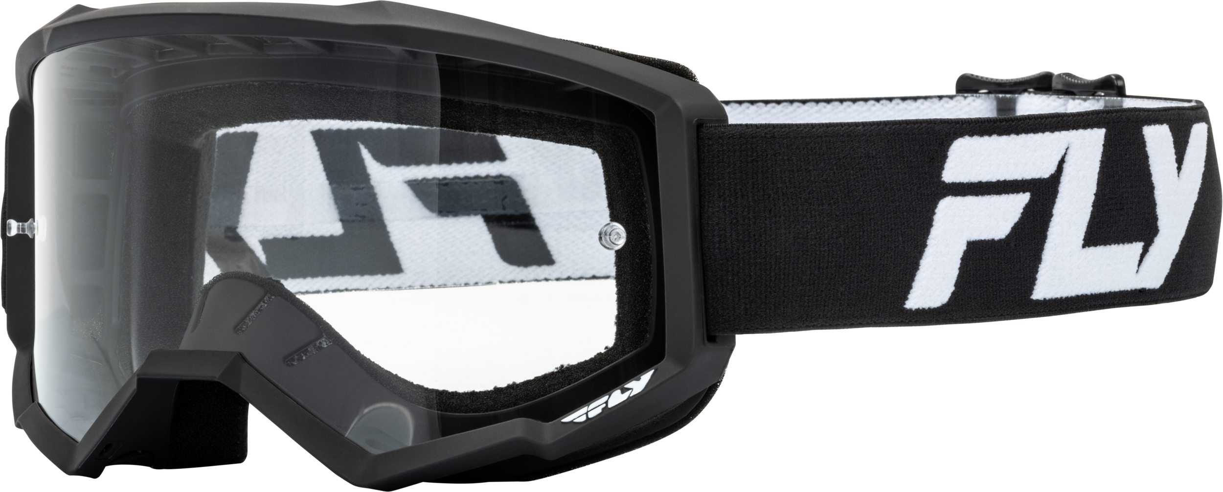 Focus Goggle Black/White W/ Clear Lens