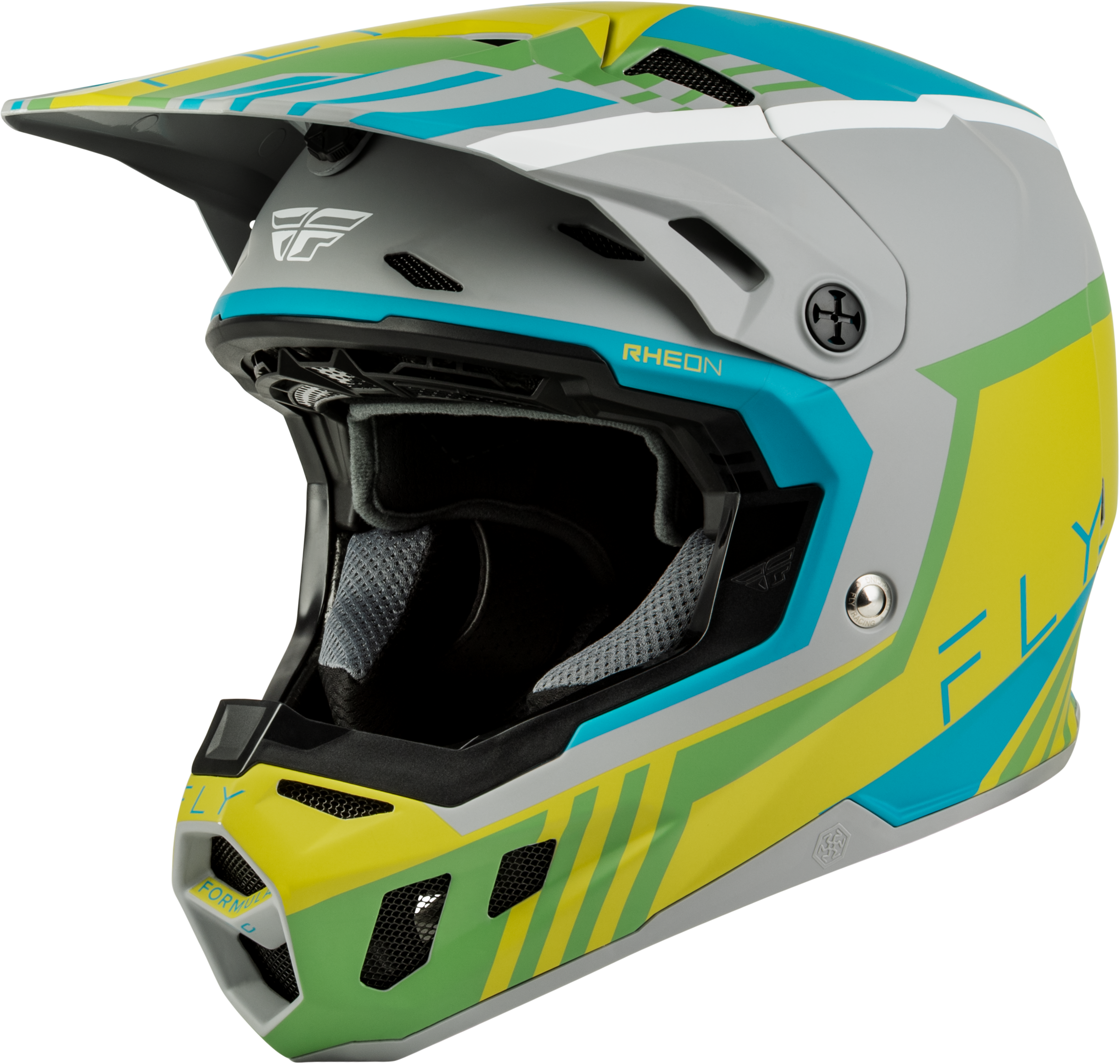 Formula Cc Strike Helmet Matte Grey/Green/Teal Xs
