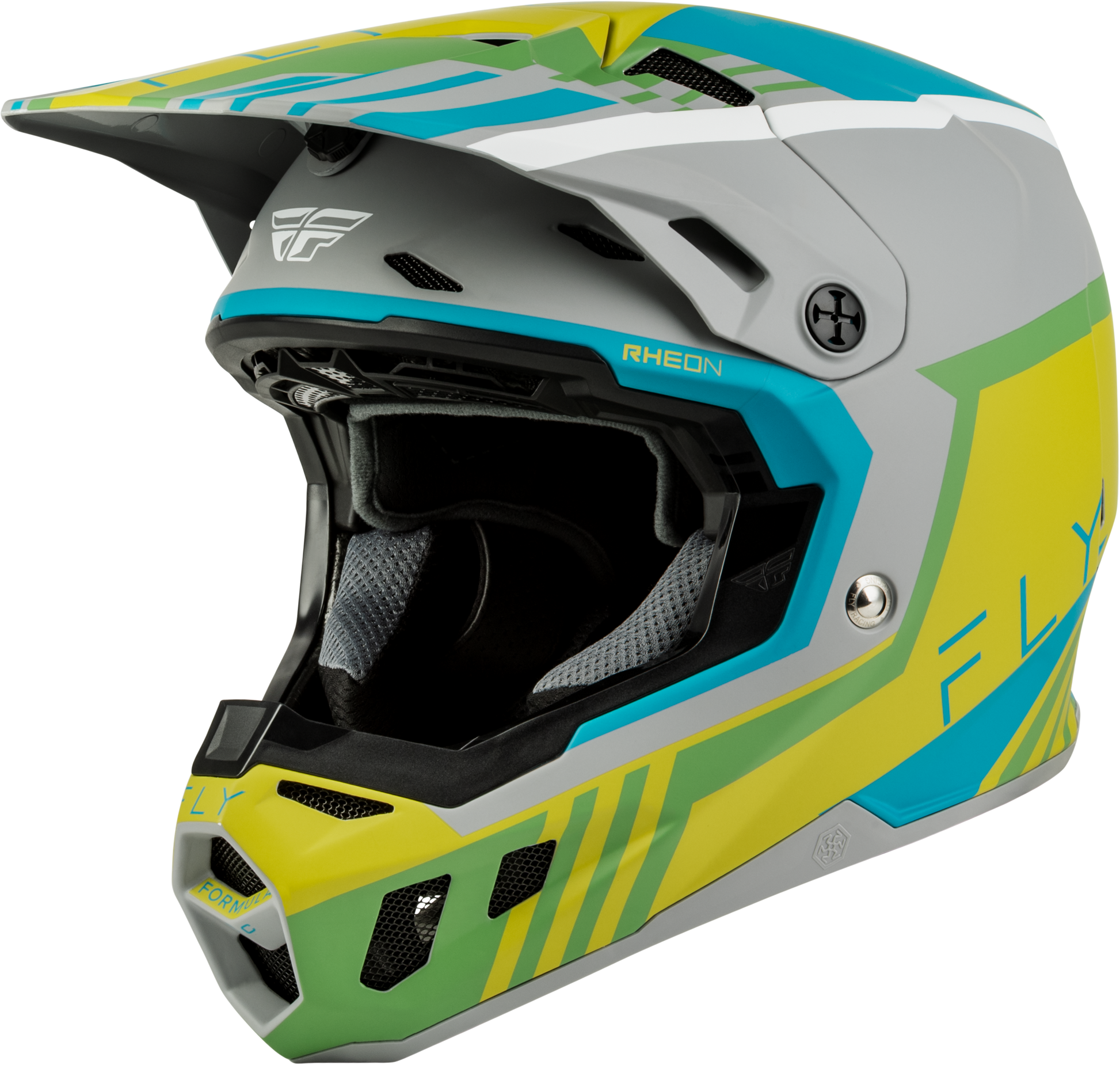 Formula Cc Strike Helmet Matte Grey/Green/Teal Sm