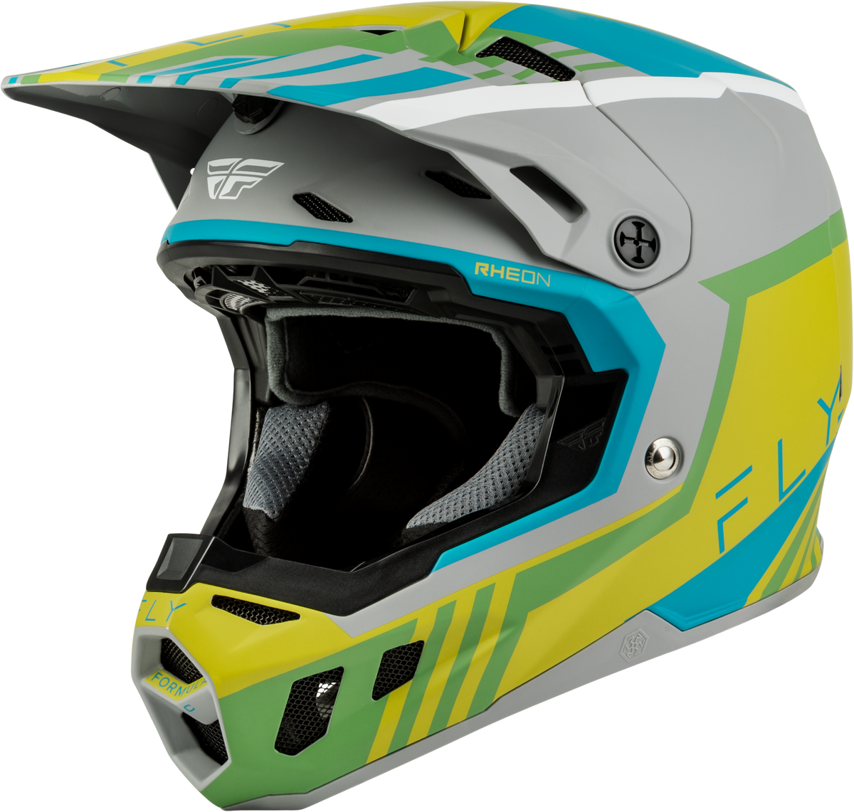 Formula Cc Strike Helmet Matte Grey/Green/Teal Lg