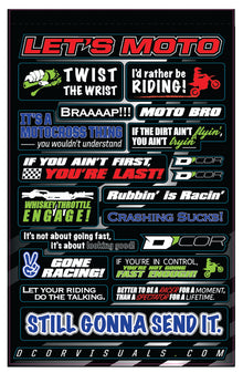 Kids Moto Talk Decal Sheet