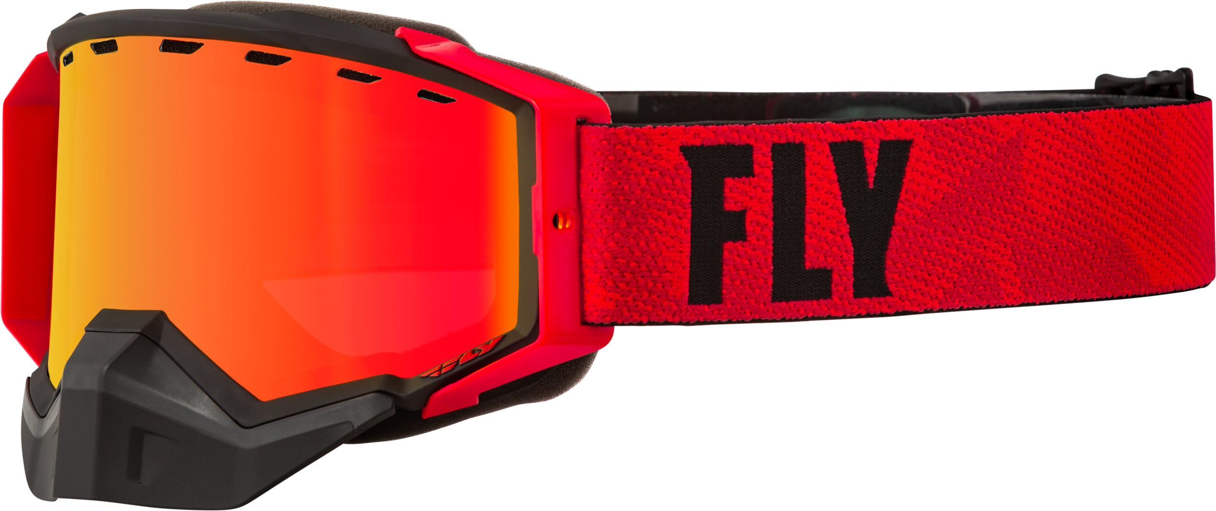 Zone Pro Snow Goggle Black/Red W/ Org Mirror/Plrzd Smke Lns