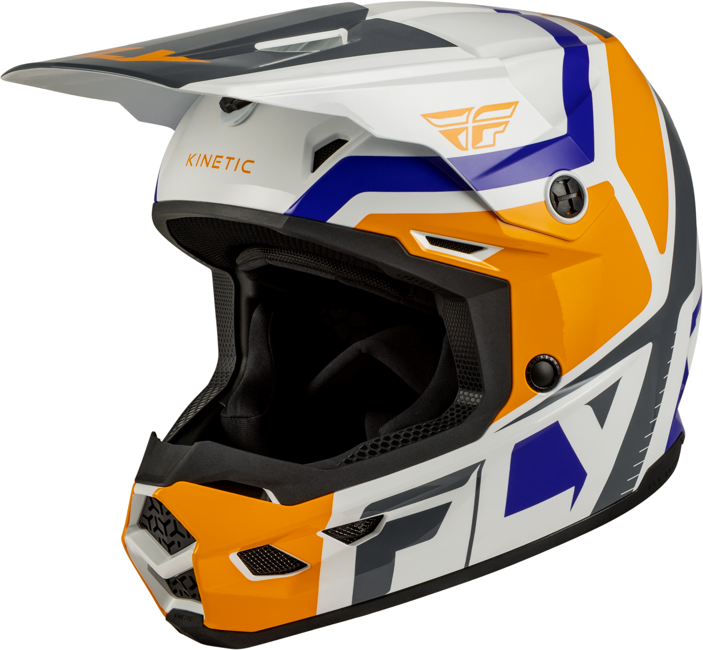 Youth Kinetic Scrap Helmet White/Orange/Blue/Grey Yl