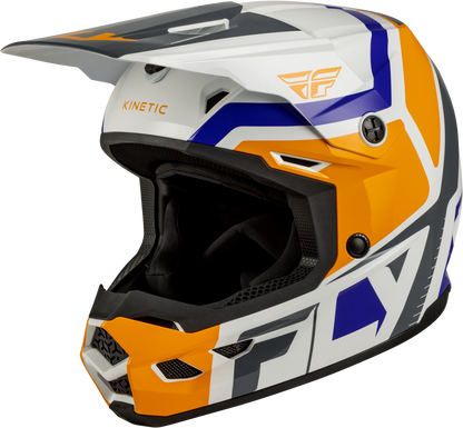 Youth Kinetic Scrap Helmet White/Orange/Blue/Grey Ym