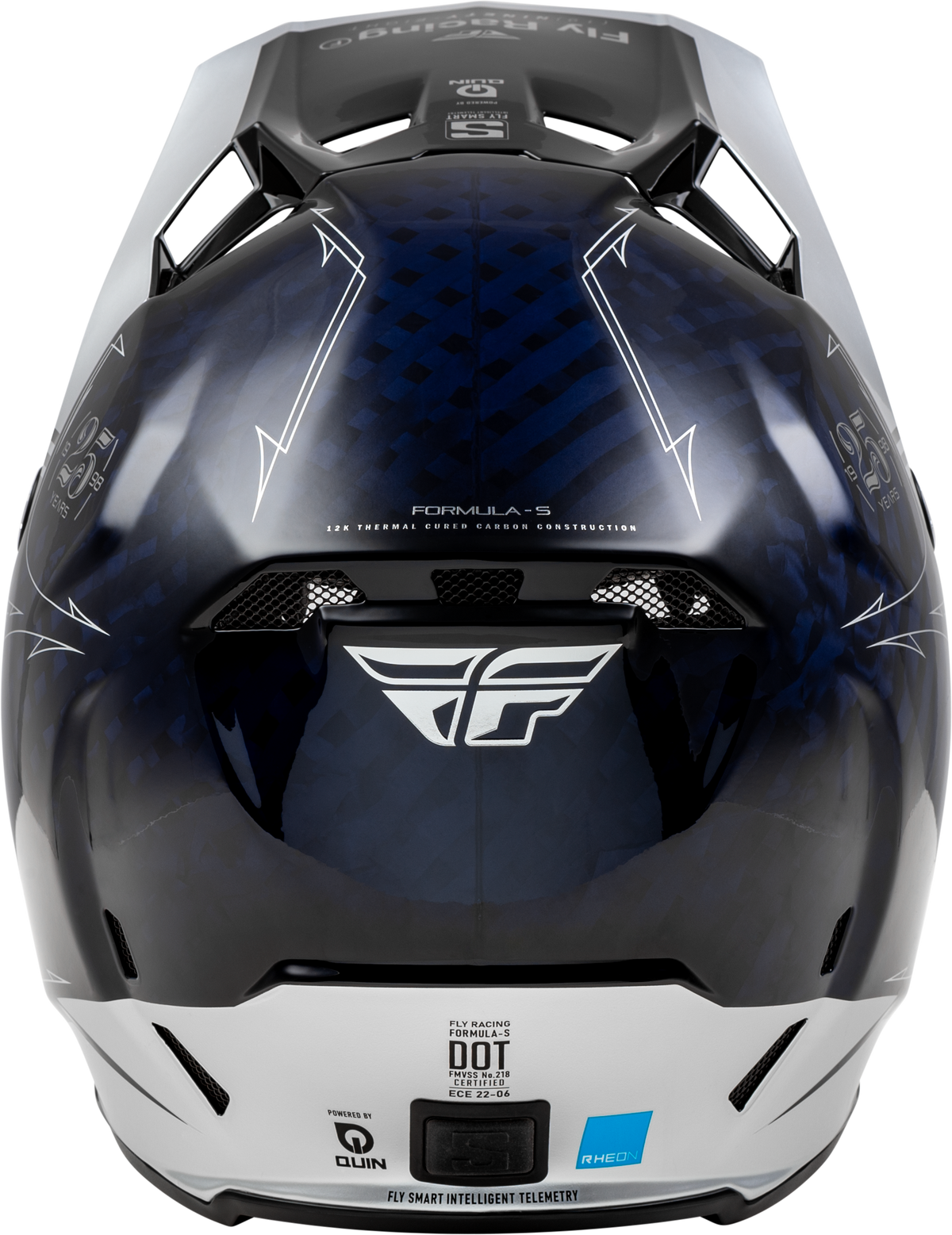 Youth Formula S Carbon Legacy Helmet Blue Carbon/Silver Yl