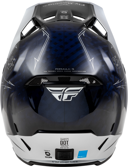 Youth Formula S Carbon Legacy Helmet Blue Carbon/Silver Yl