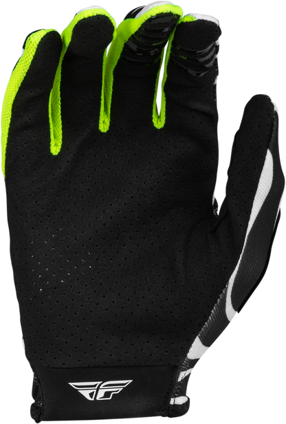 Youth Lite Uncaged Gloves Black/White/Neon Green Ym