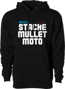 Stache Mullet Moto Hoodie Black Lg