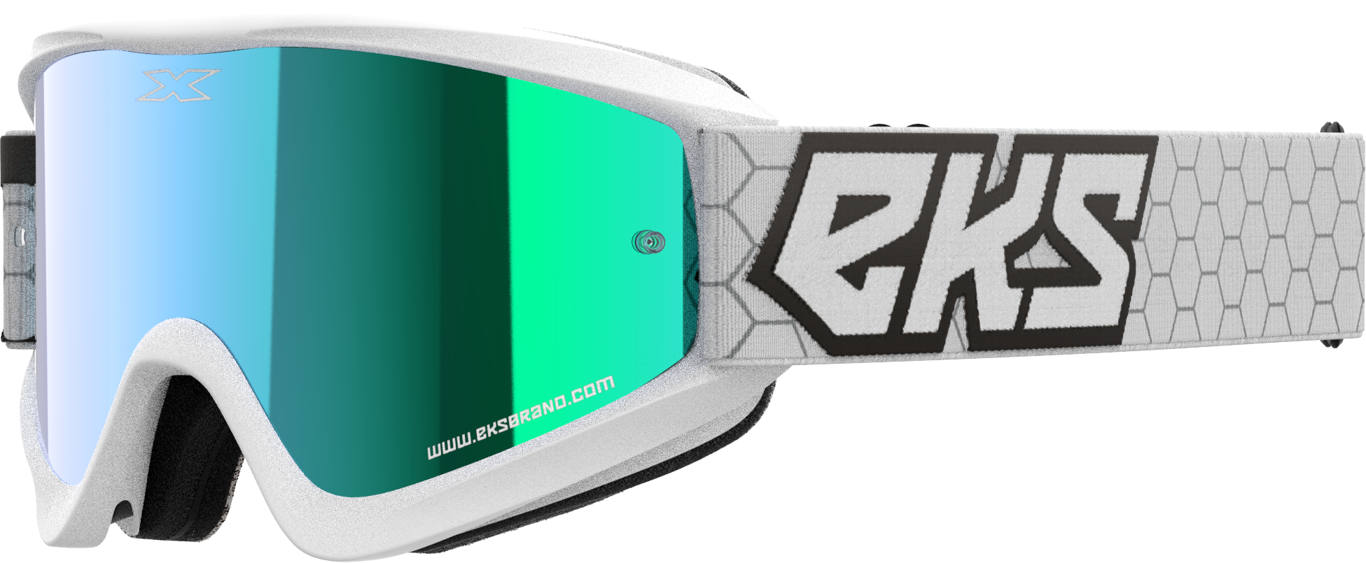 Flat Out Mirror Goggle White/Black Blue Mirror