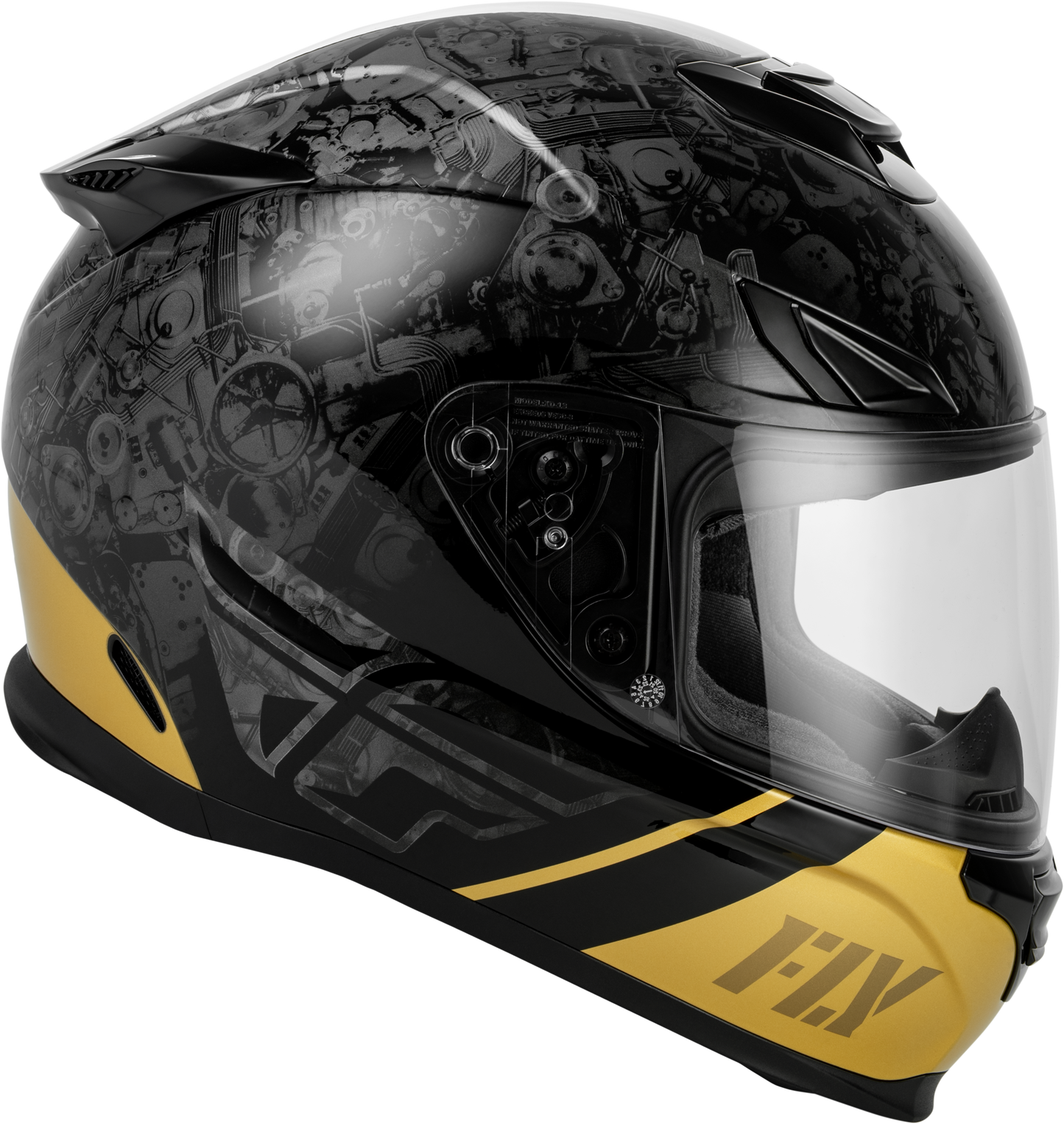 Sentinel Mech Helmet Black/Grey/Gold Xl
