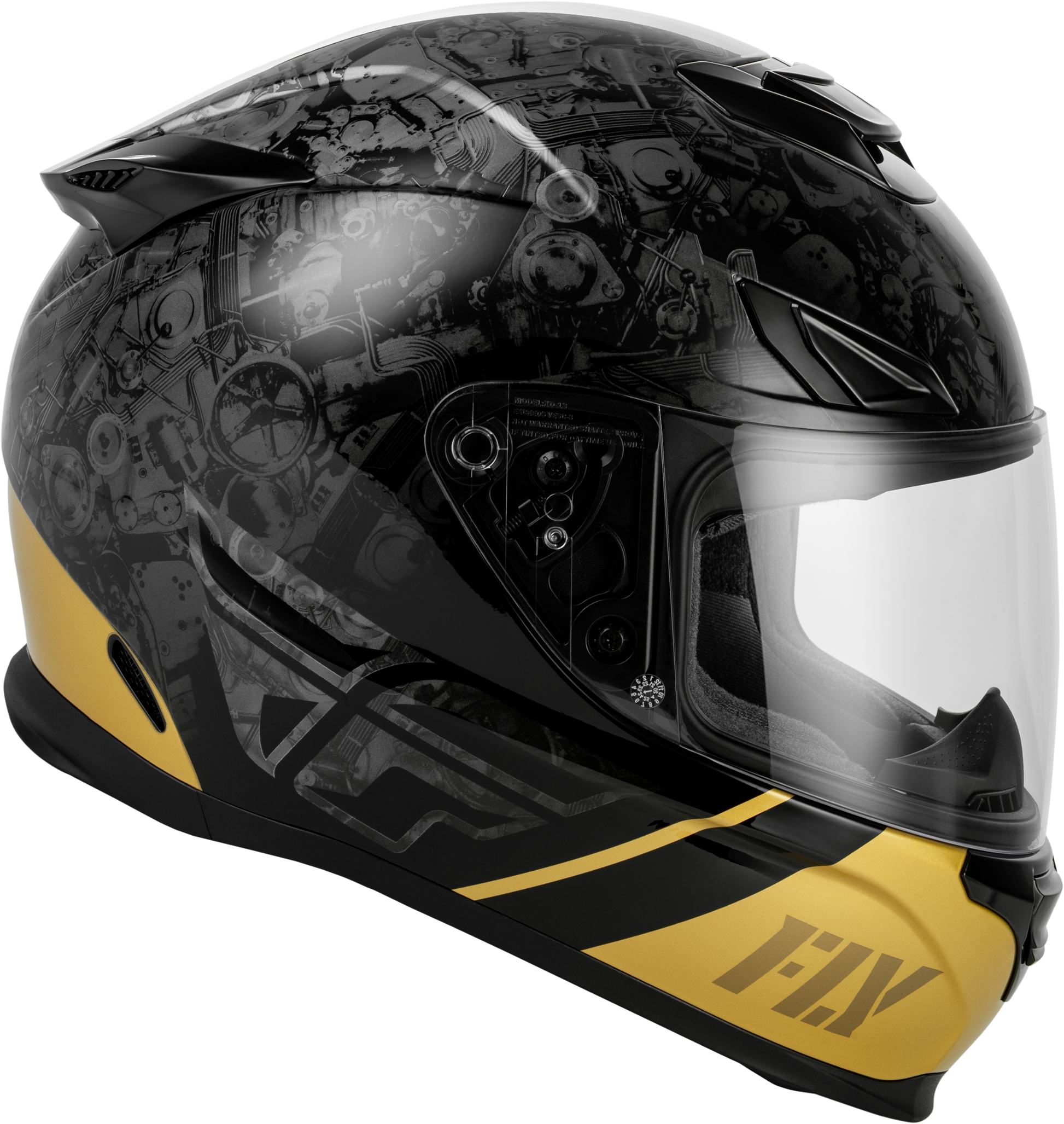 Sentinel Mech Helmet Black/Grey/Gold Xl