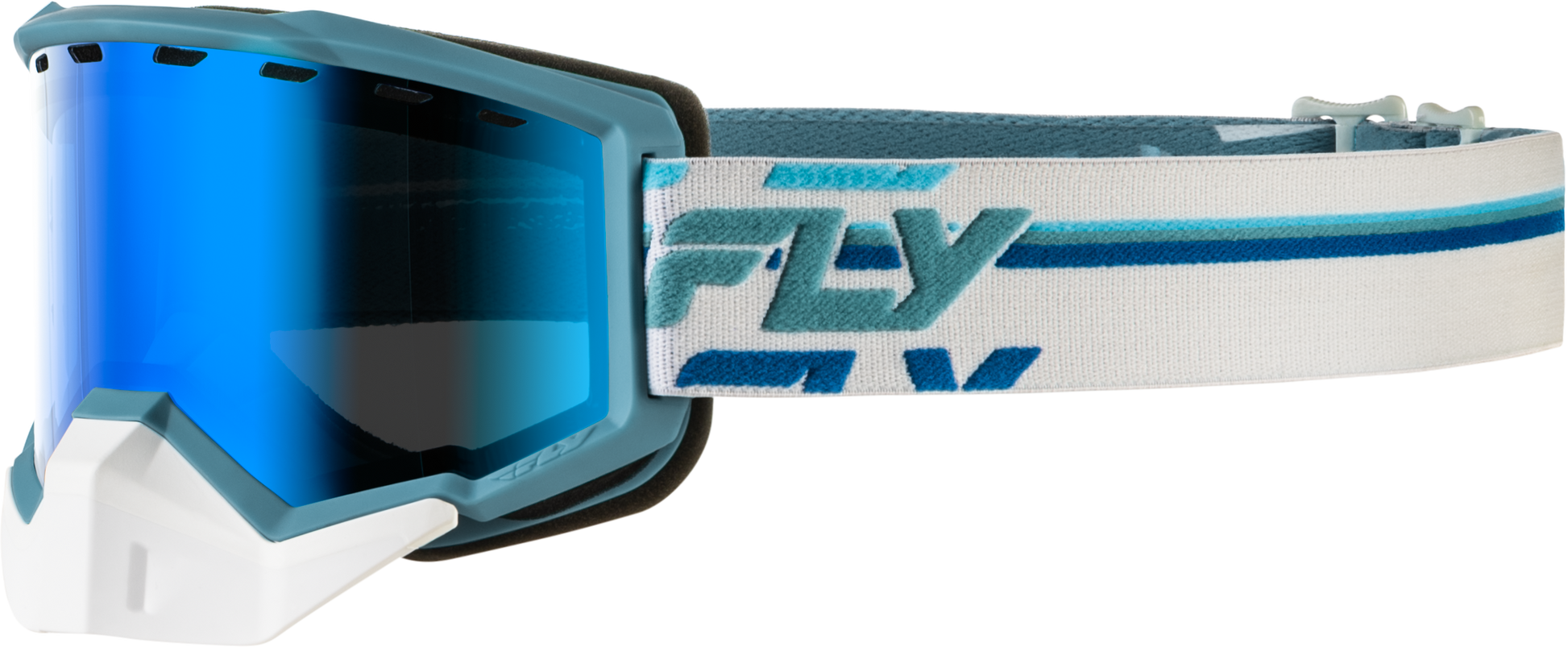 Focus Snow Goggle Whte/Blue W/Blue Mirror/Blue Lens