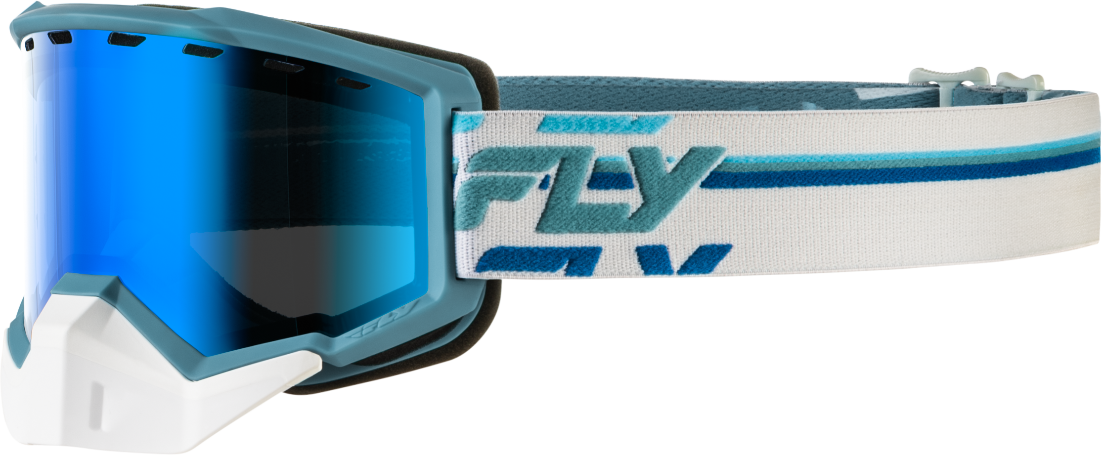 Focus Snow Goggle Whte/Blue W/Blue Mirror/Blue Lens