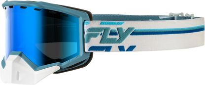 Focus Snow Goggle Whte/Blue W/Blue Mirror/Blue Lens
