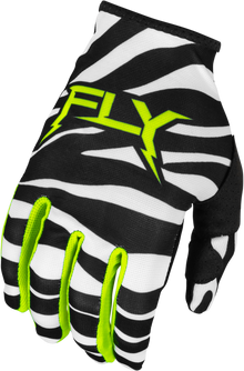 Youth Lite Uncaged Gloves Black/White/Neon Green Ys