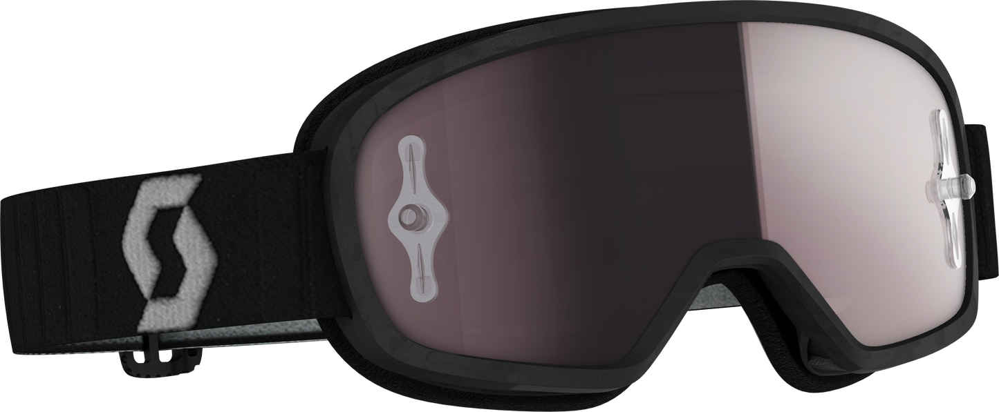 Youth Buzz Mx Pro Goggle Blk/Grey W/Silver Chrome Works