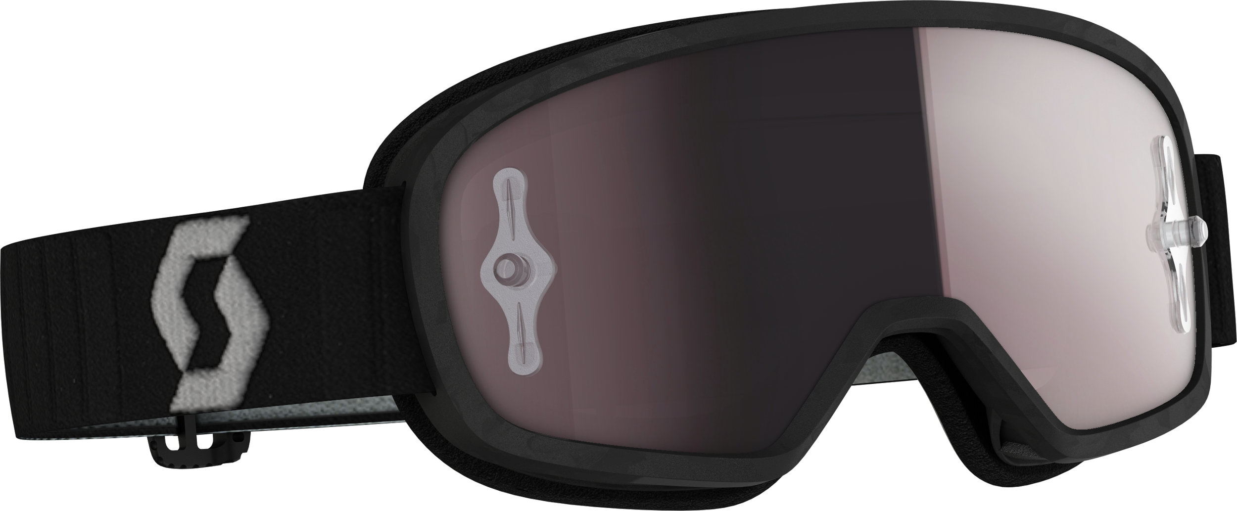 Youth Buzz Mx Pro Goggle Blk/Grey W/Silver Chrome Works
