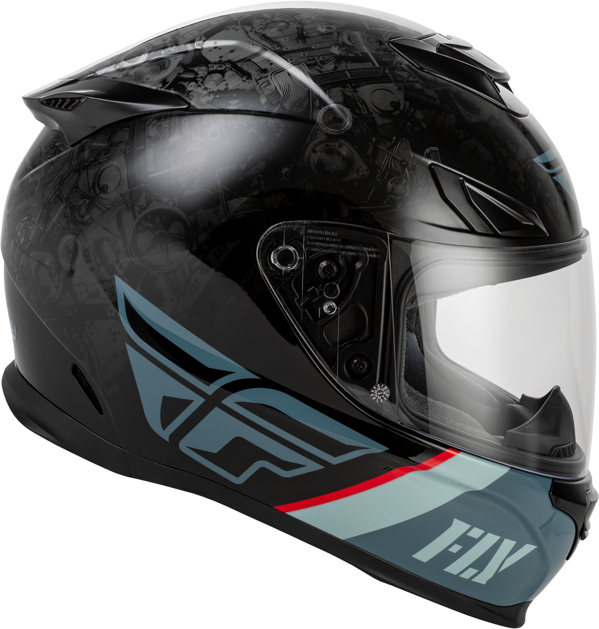 Sentinel Mech Helmet Black/Grey/Red Sm