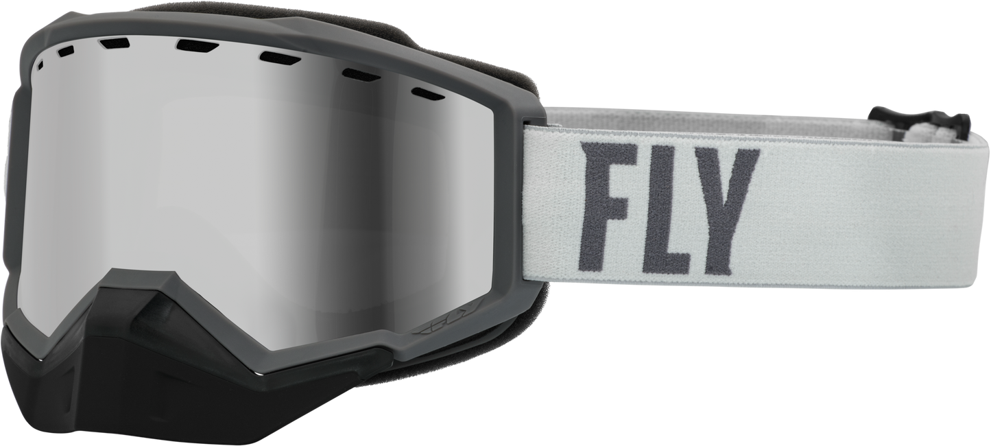 Focus Snow Goggle Gry/Dark Gry W/ Silver Mirror/Smoke Lens