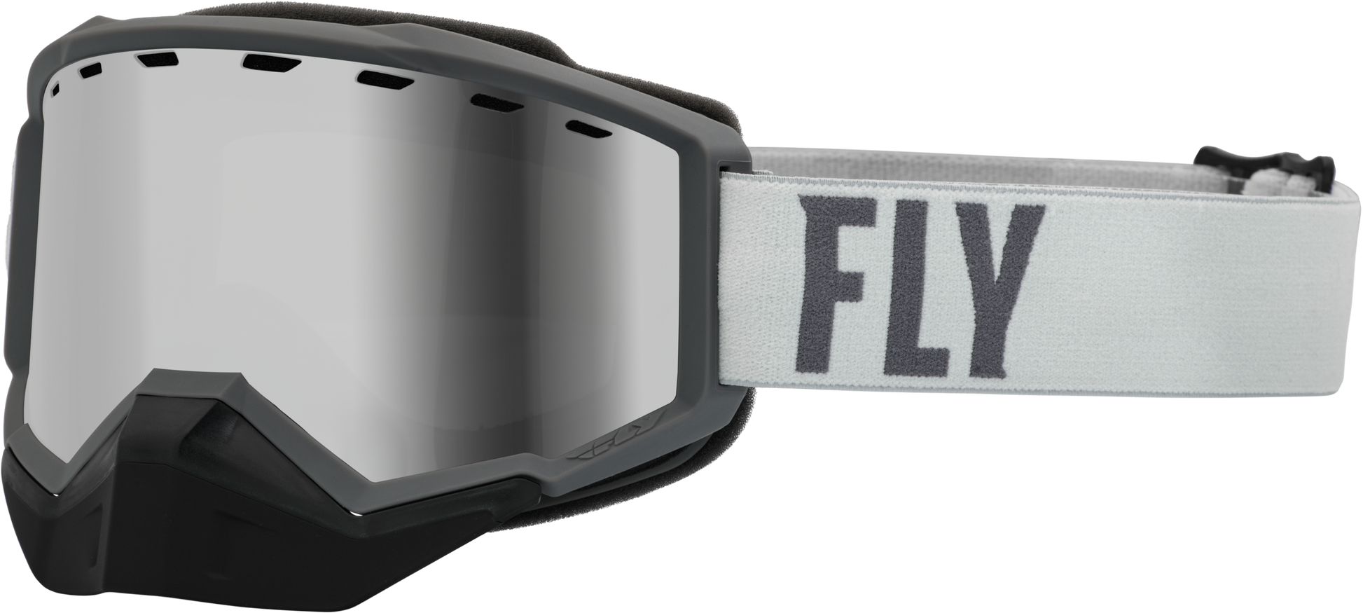 Focus Snow Goggle Gry/Dark Gry W/ Silver Mirror/Smoke Lens