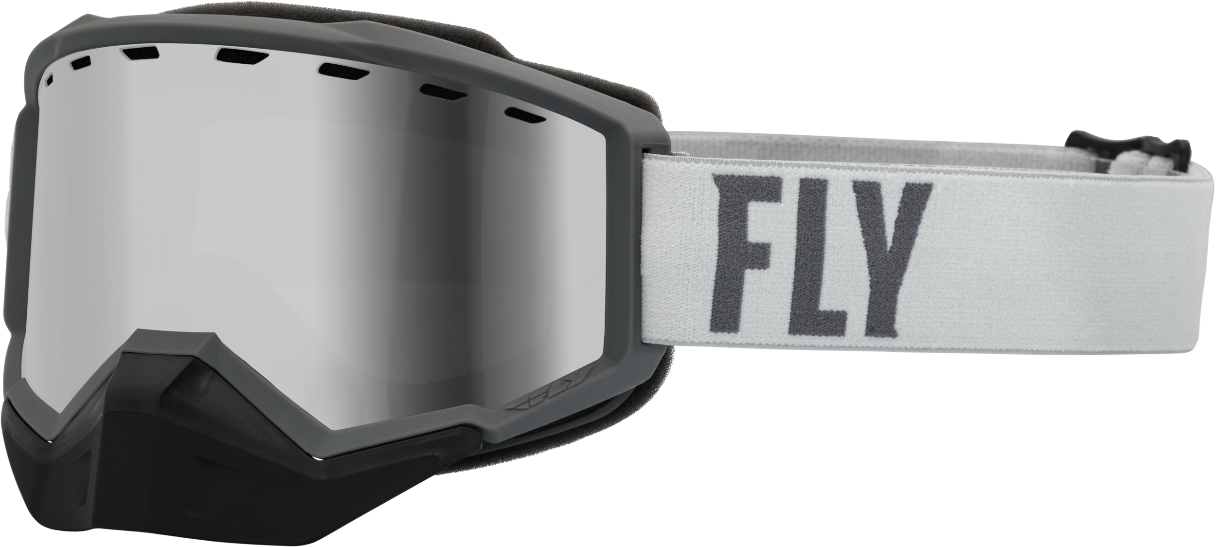 Focus Snow Goggle Gry/Dark Gry W/ Silver Mirror/Smoke Lens