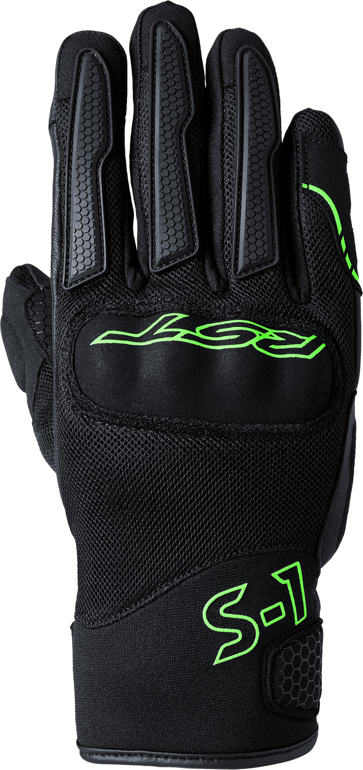 S1 Mesh Ce Glove Black/Neon Green  Lg
