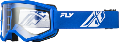 Youth Focus Goggle Blue/White W/ Clear Lens