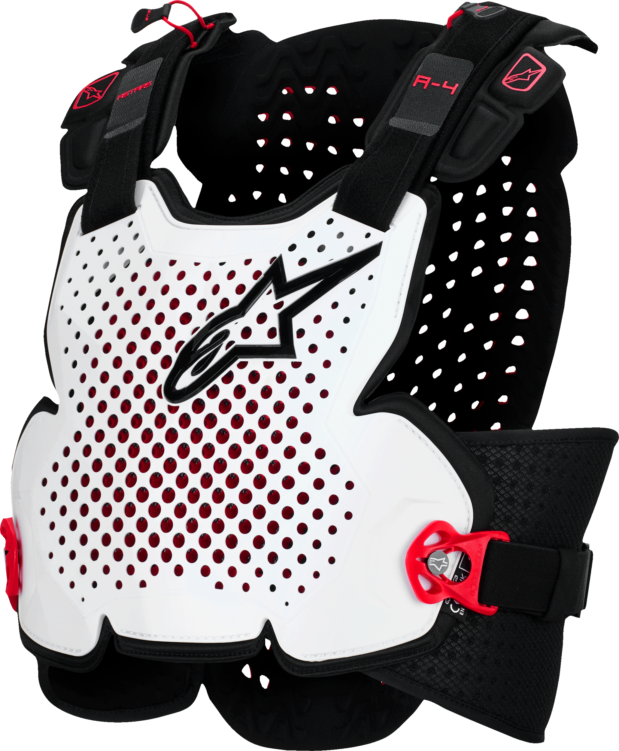 A 4 Plasma Chest Protector Blk/Red/Wht Md/Lg