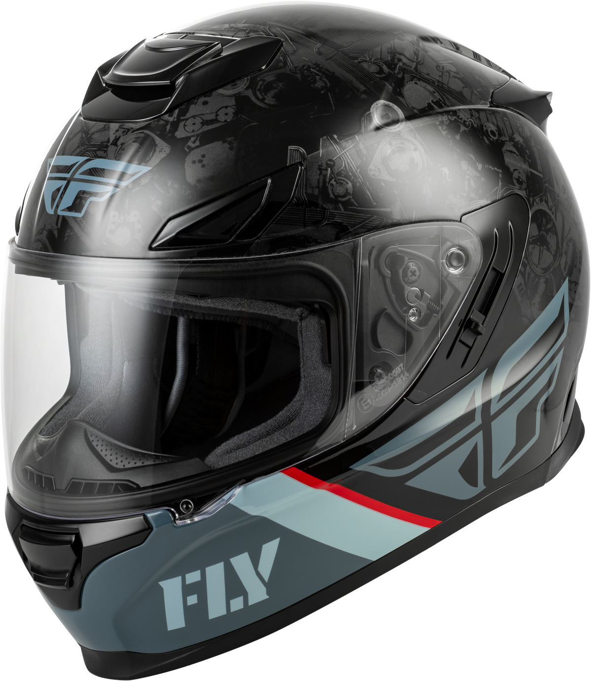 Sentinel Mech Helmet Black/Grey/Red Xs