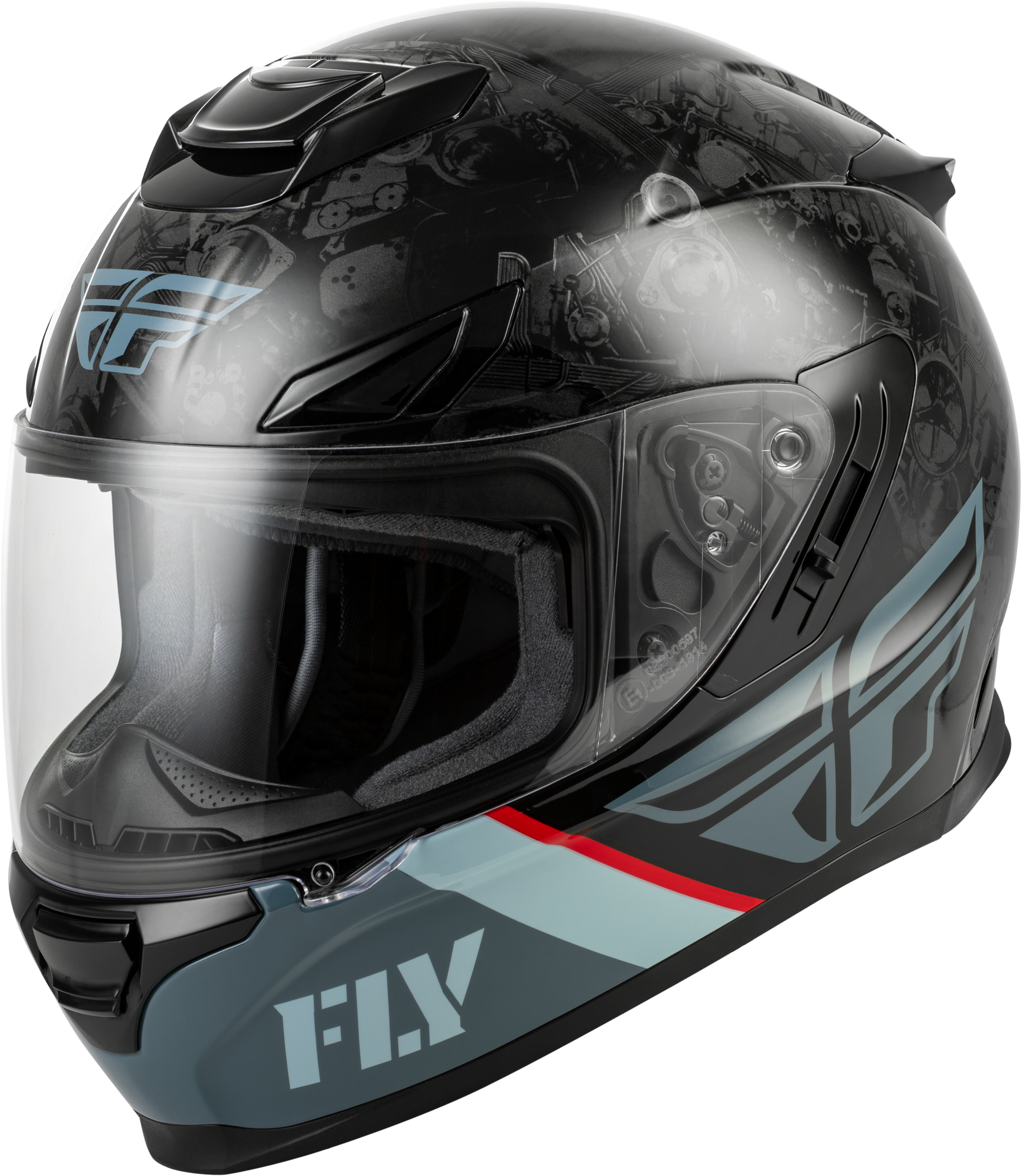 Sentinel Mech Helmet Black/Grey/Red Xs