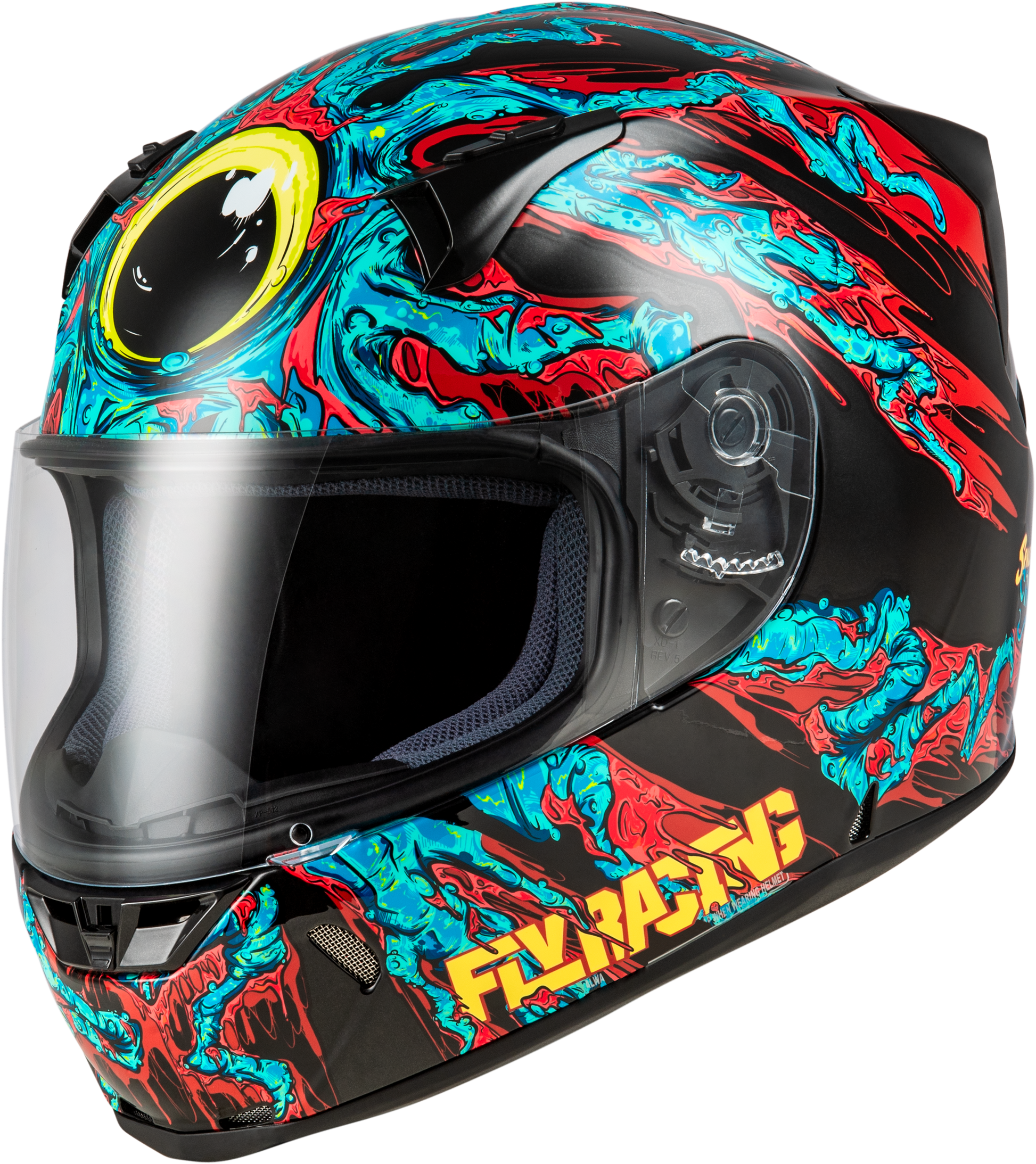 Revolt Space Creep Helmet Light Blue/Black/Red Lg